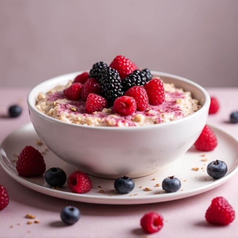 Creamy Berry Protein Oatmeal