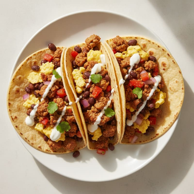 Hearty Breakfast Tacos with Chorizo