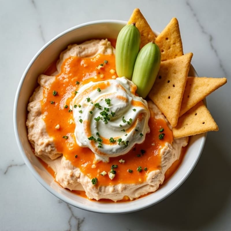 Creamy Greek Yogurt Buffalo Chicken Dip