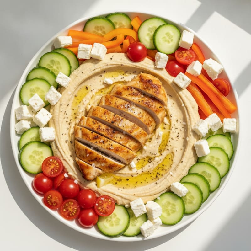 Mediterranean Hummus Vegetable Platter