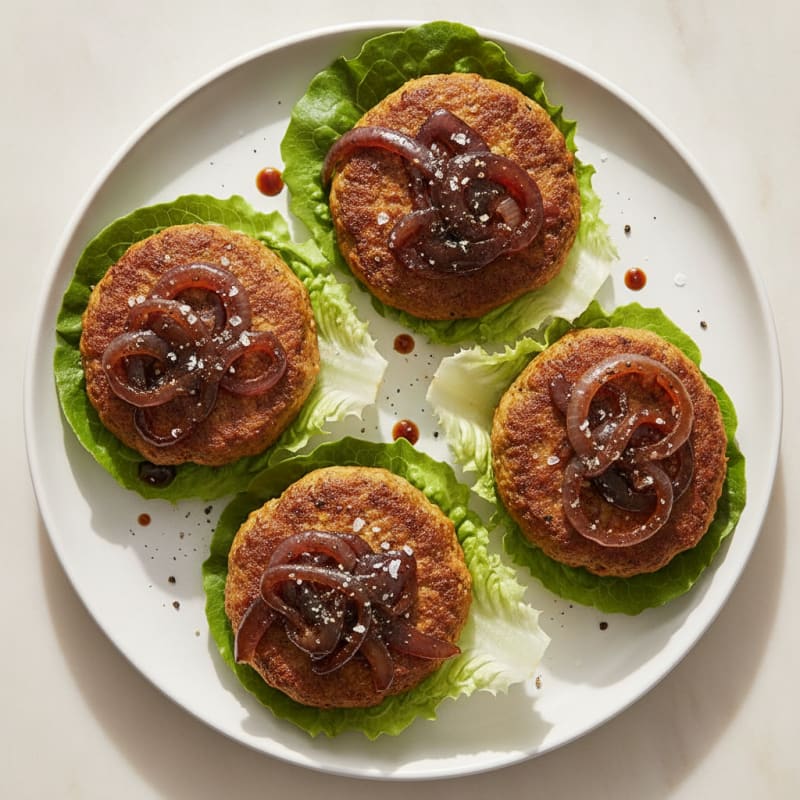 Beyond Burger with Caramelized Onions