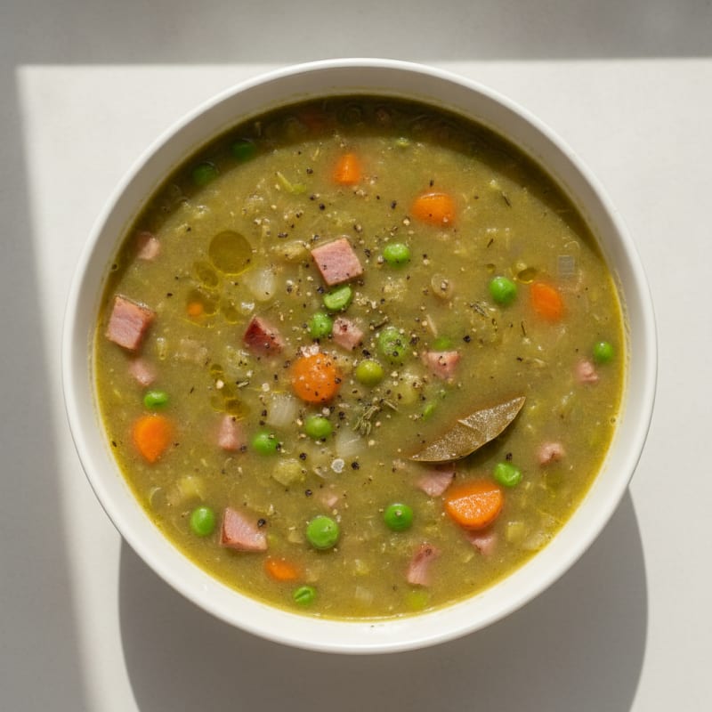 Hearty Split Pea Soup with Ham