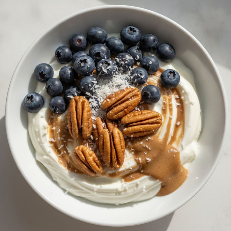 Creamy Greek Yogurt Parfait with Almond Butter and Berries