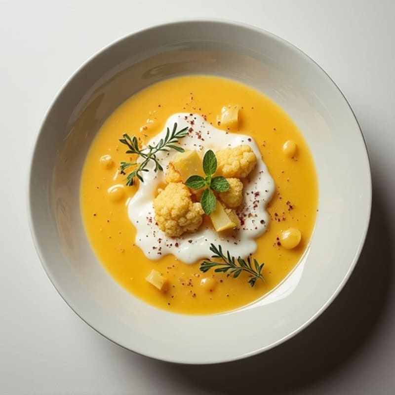 Creamy Roasted Garlic Cauliflower Potato Soup