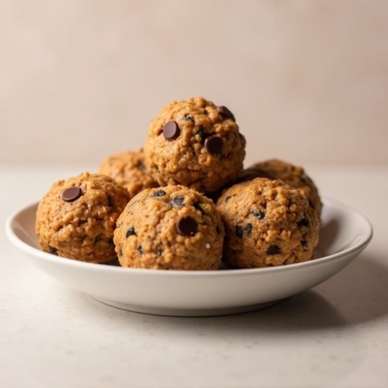 Creamy Chickpea Chocolate Chip Protein Bites