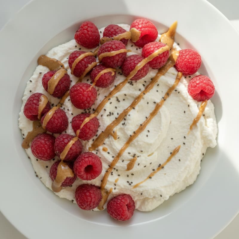 Silky Greek Yogurt Protein Mousse with Berries