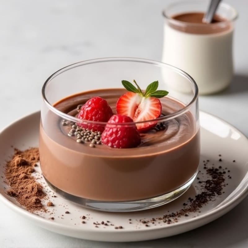 Silky Chocolate Protein Pudding with Greek Yogurt