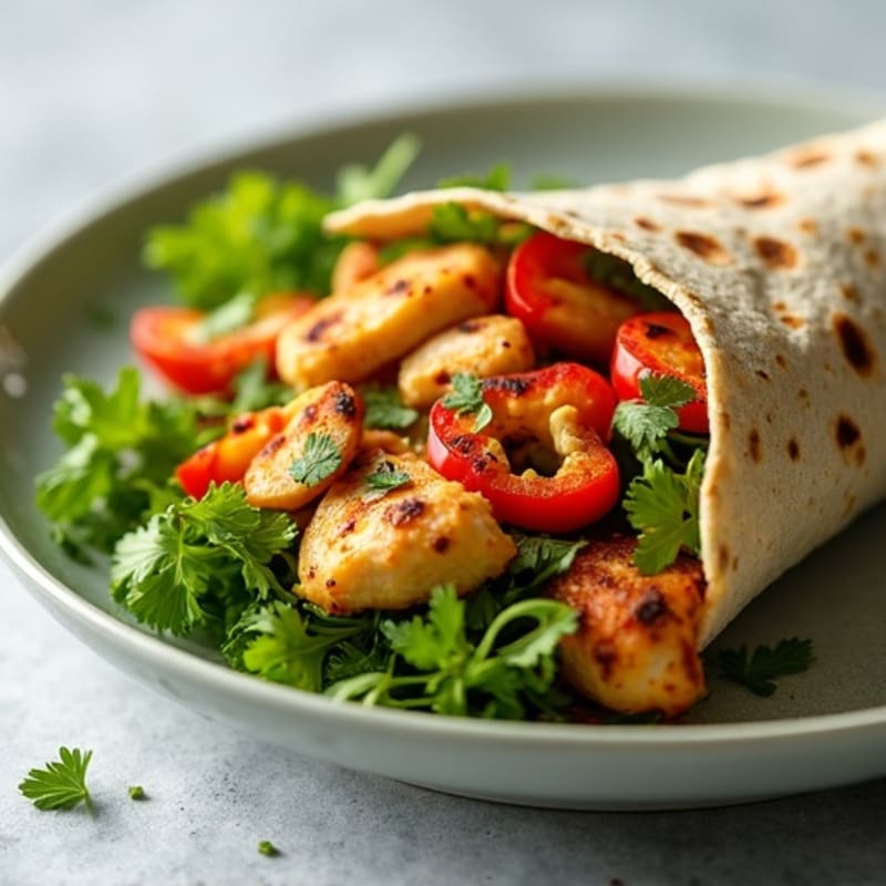 Grilled Herb-Citrus Chicken Wrap with Fresh Greens