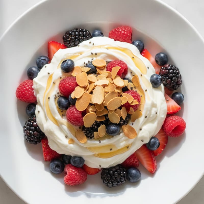 Creamy Greek Yogurt Protein Parfait with Mixed Berries