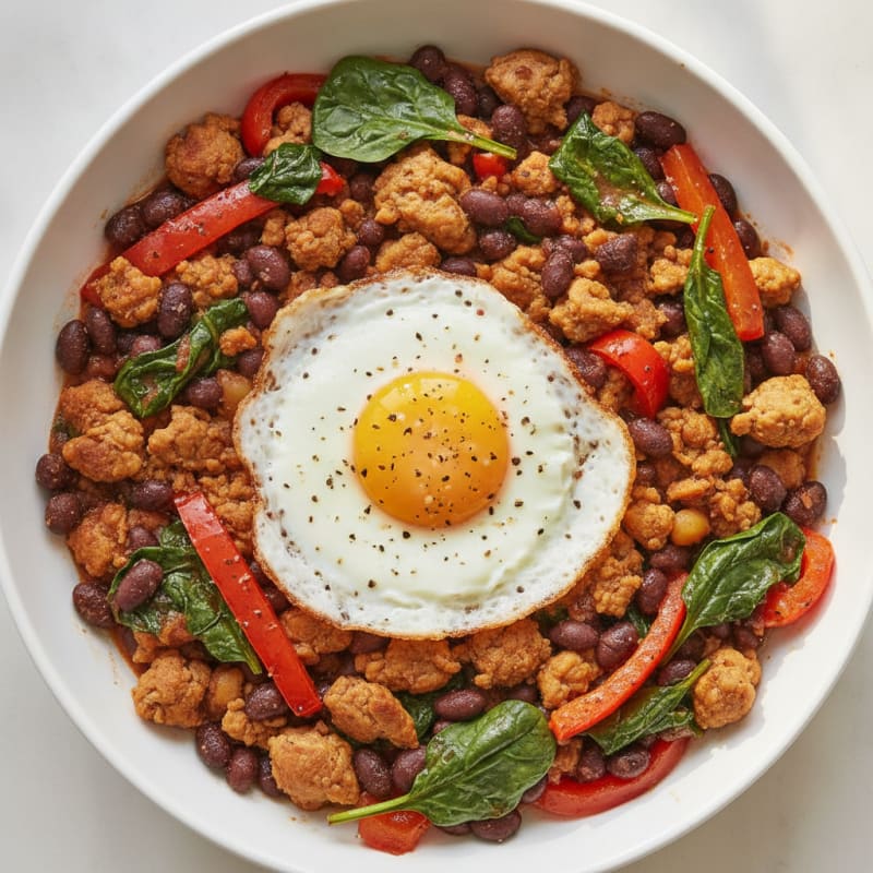 Zesty Ground Turkey and Black Bean Power Skillet