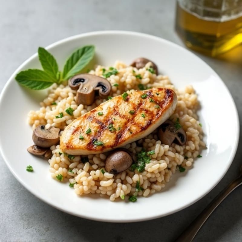 Healthy Creamy Mushroom Risotto