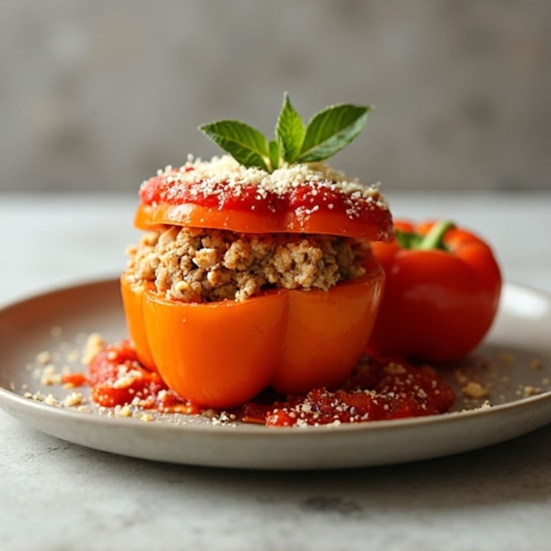 Italian-Style Ground Turkey Stuffed Bell Peppers