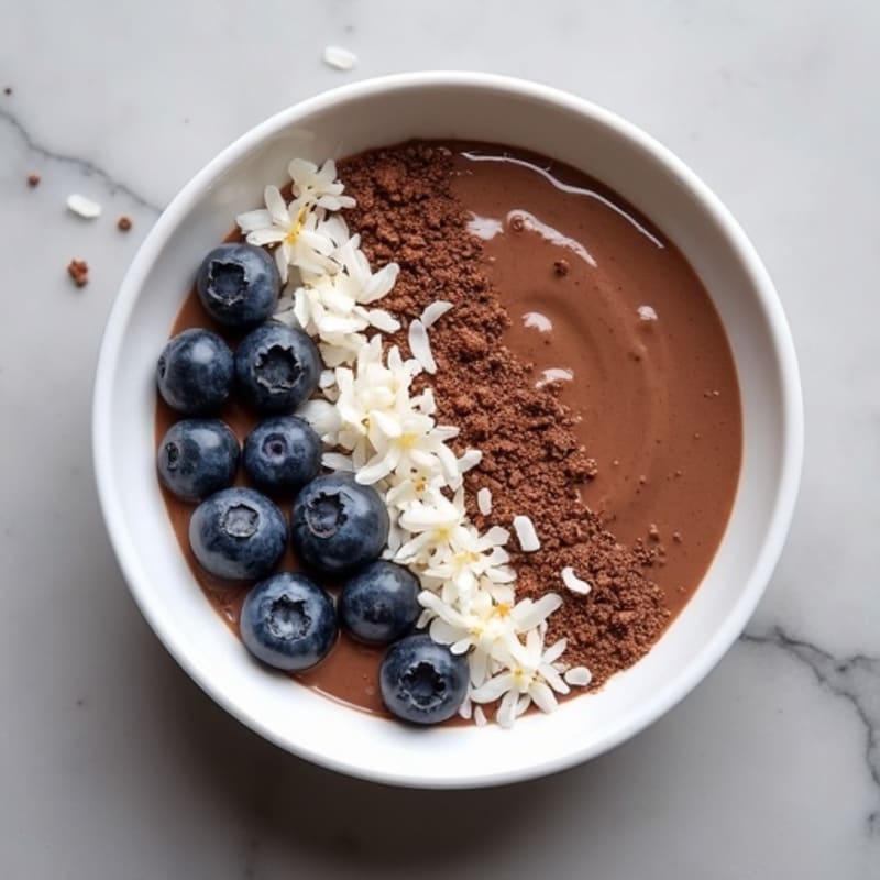 Chocolate Protein Smoothie Bowl with Chia Seeds