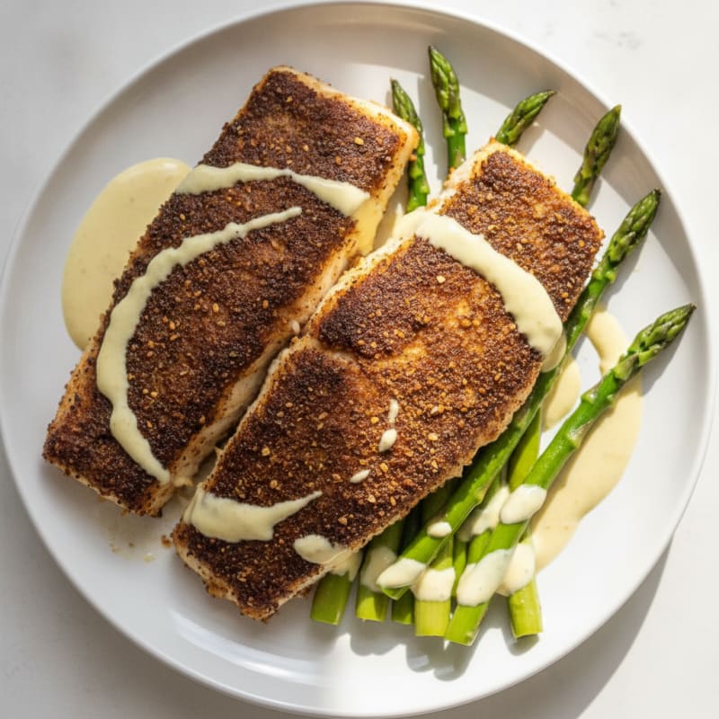 Cajun Blackened Catfish with Lemon Aioli