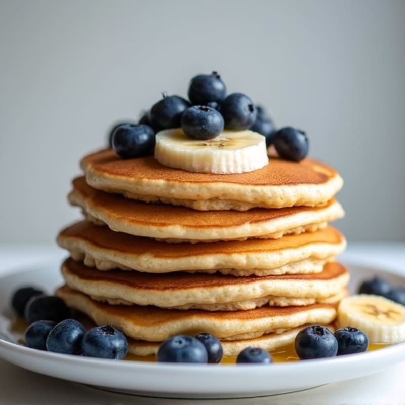 Fluffy Blueberry Protein Pancakes