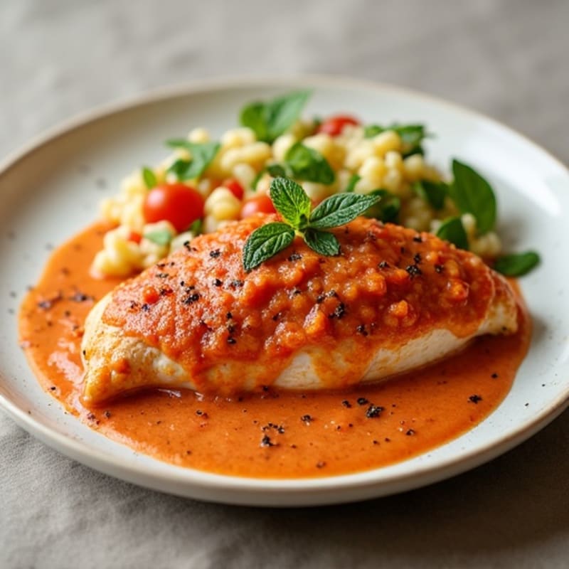 Healthy Spiced Chicken with Creamy Tomato Sauce