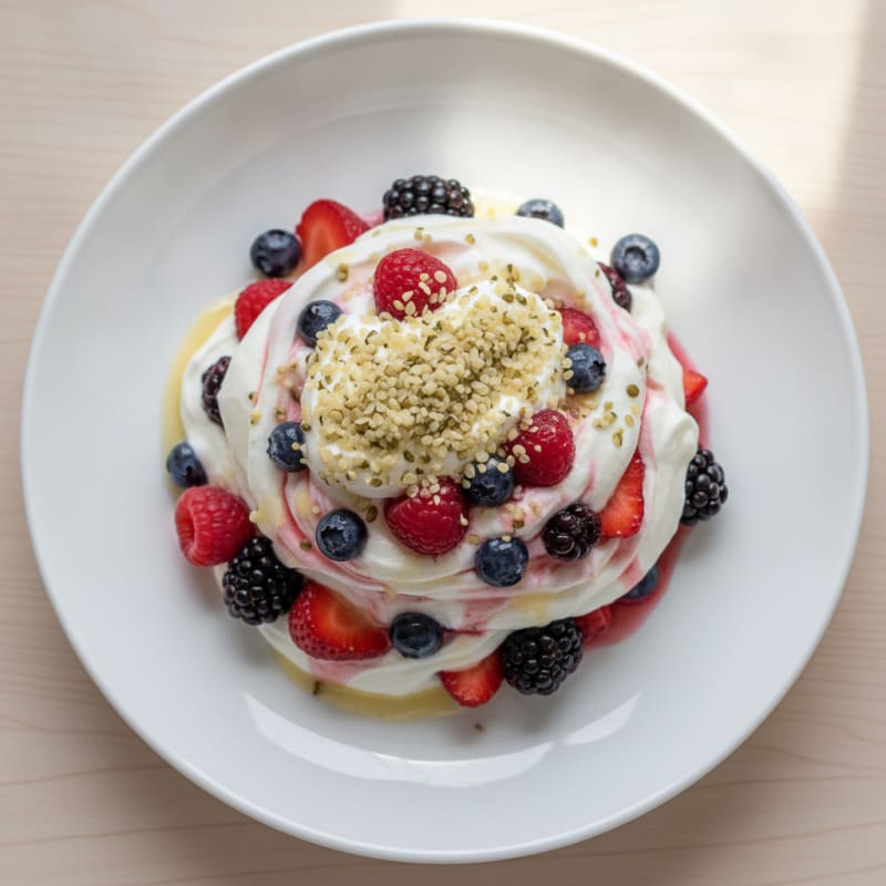 Greek Yogurt Protein Parfait with Mixed Berries