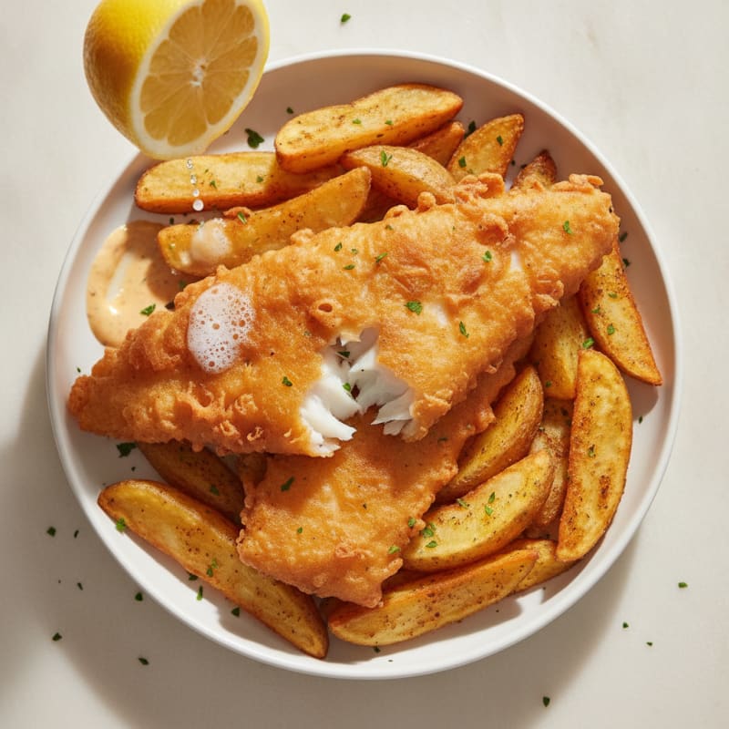 Classic Beer-Battered Fish and Chips