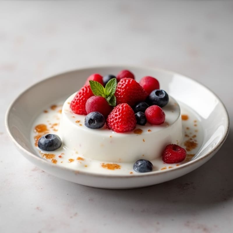Creamy Greek Yogurt Protein Pudding with Mixed Berries
