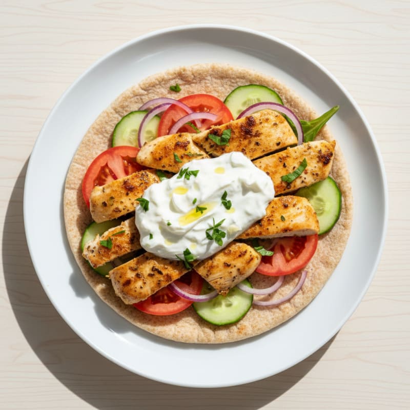 Greek Chicken Gyro with Tzatziki