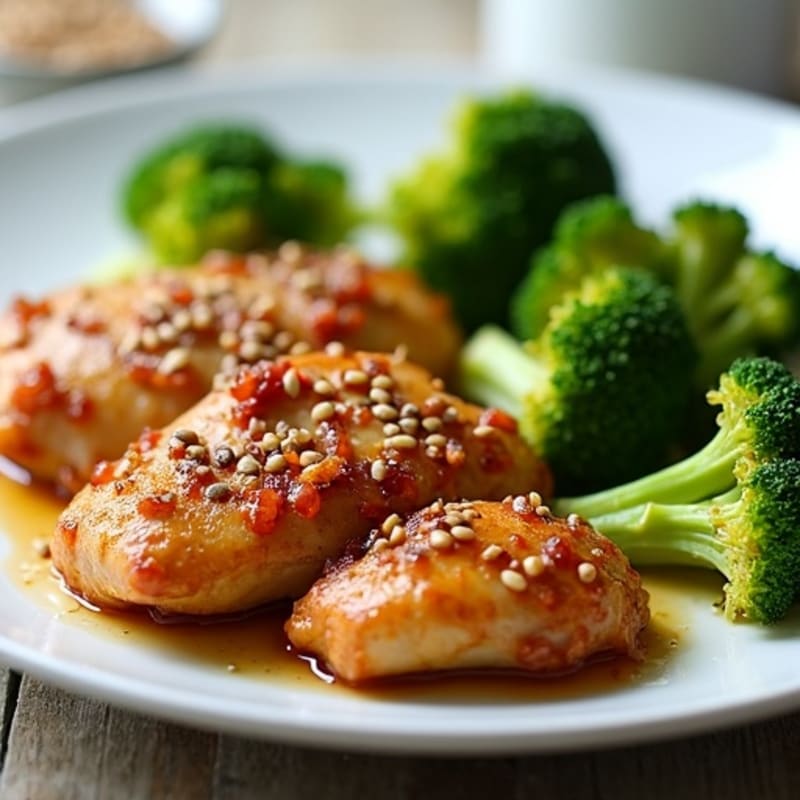 Crispy Baked Sesame-Ginger Chicken with Broccoli