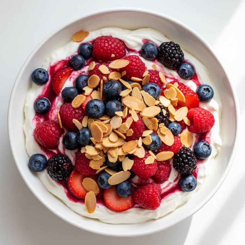 Creamy Greek Yogurt Protein Bowl with Mixed Berries