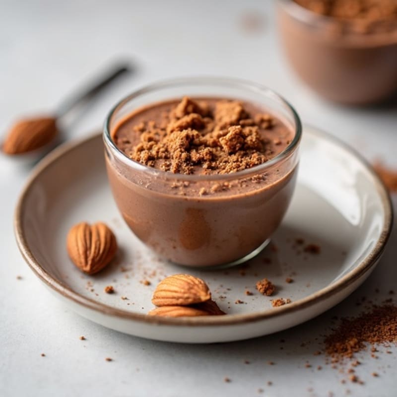 Protein Chocolate Chia Pudding with Almond Butter Swirl