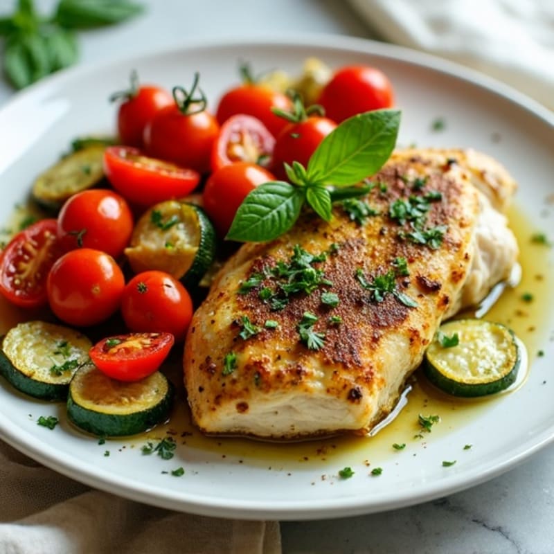 Sheet Pan Pesto Chicken with Roasted Vegetables