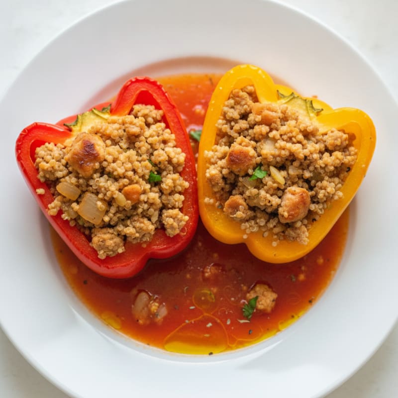 Ground Turkey Stuffed Bell Peppers