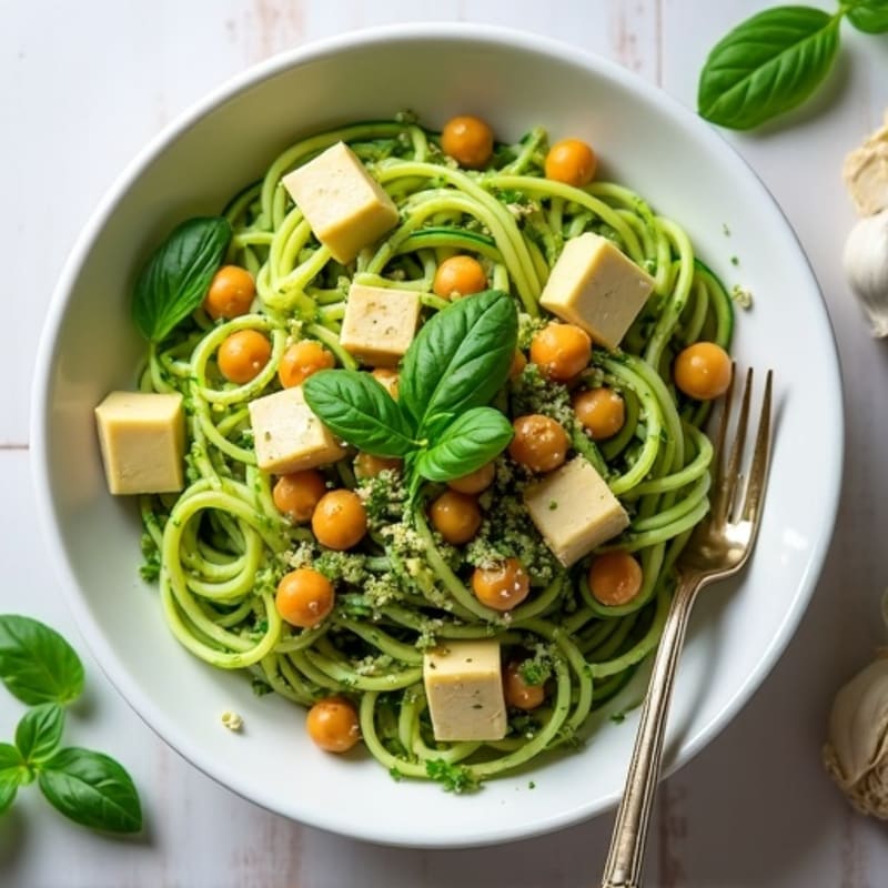 Creamy Vegan Pesto Zucchini Noodles