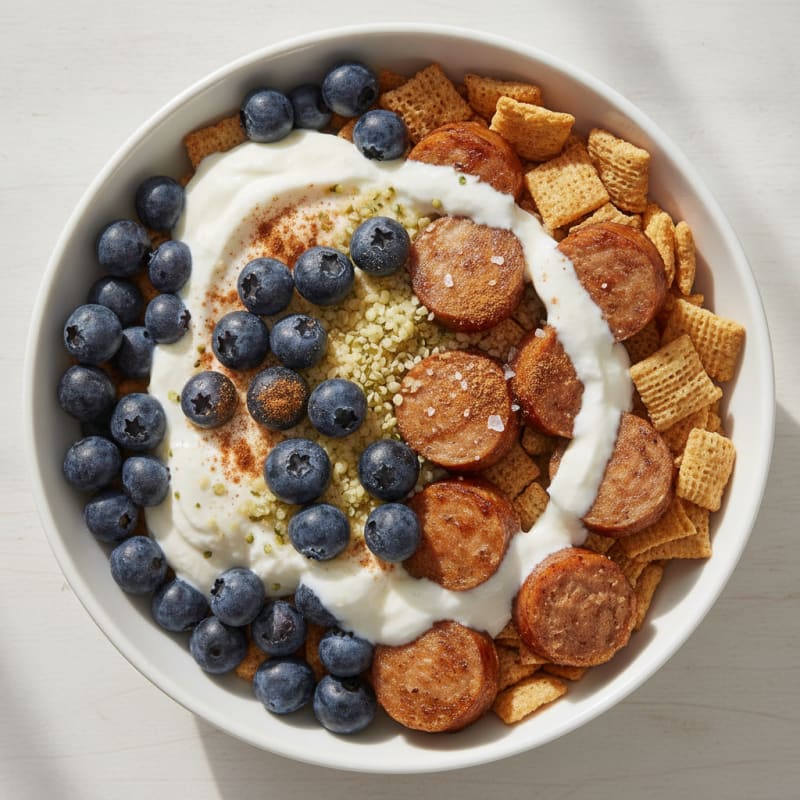 Life Cereal with Berries and Soy Milk