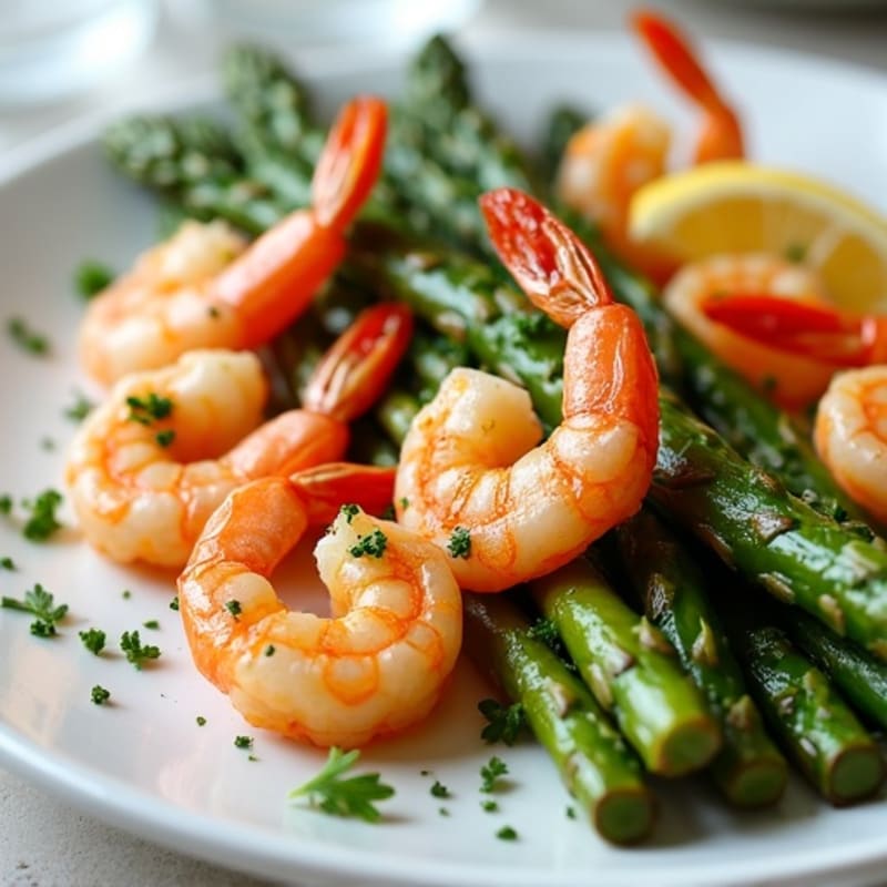Garlic Herb Shrimp with Roasted Asparagus
