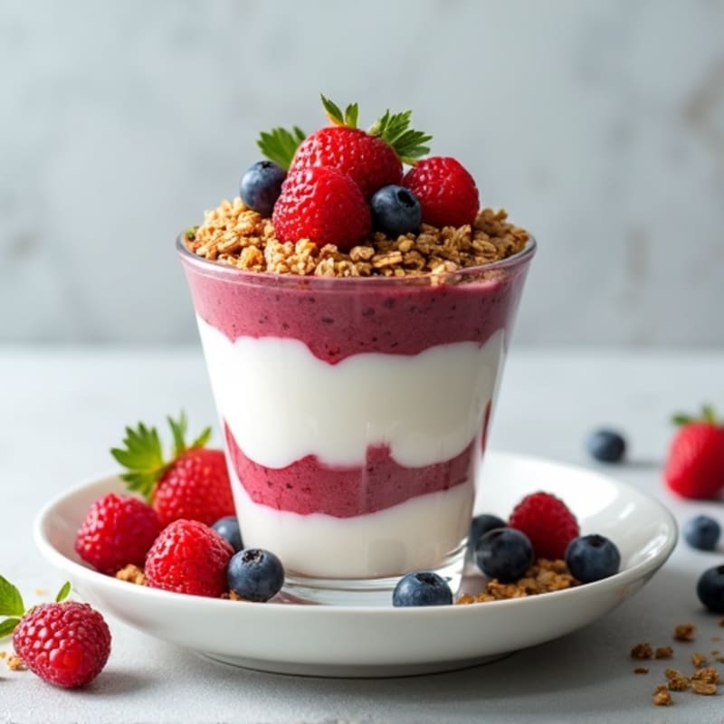 Creamy Greek Yogurt Protein Parfait with Mixed Berries