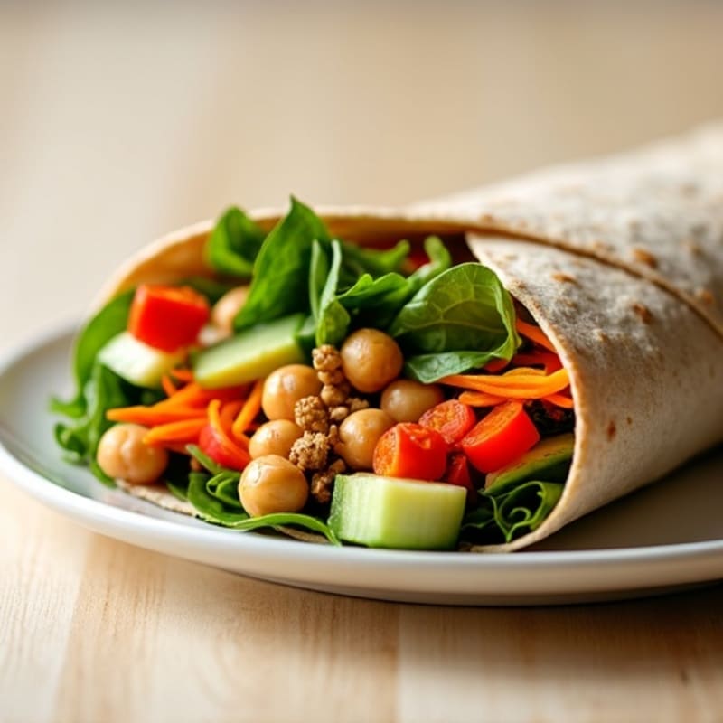 Fresh Veggie Hummus Wrap