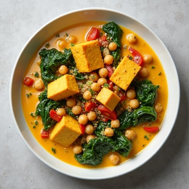 Creamy Coconut Chickpea and Spinach Curry