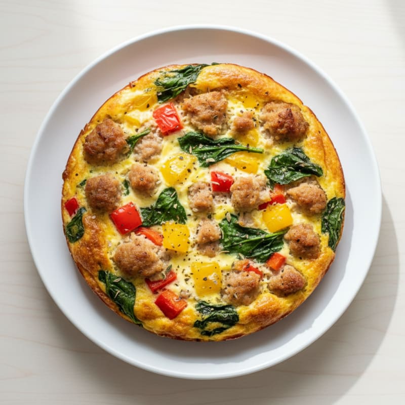 Savory Breakfast Egg and Sausage Bake