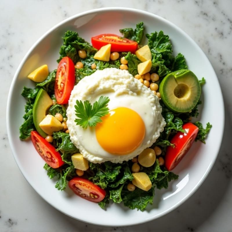 Egg White Veggie Scramble with Cottage Cheese and Fresh Herbs