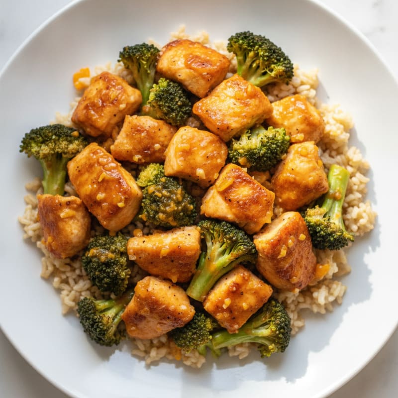 Baked Orange Chicken and Broccoli