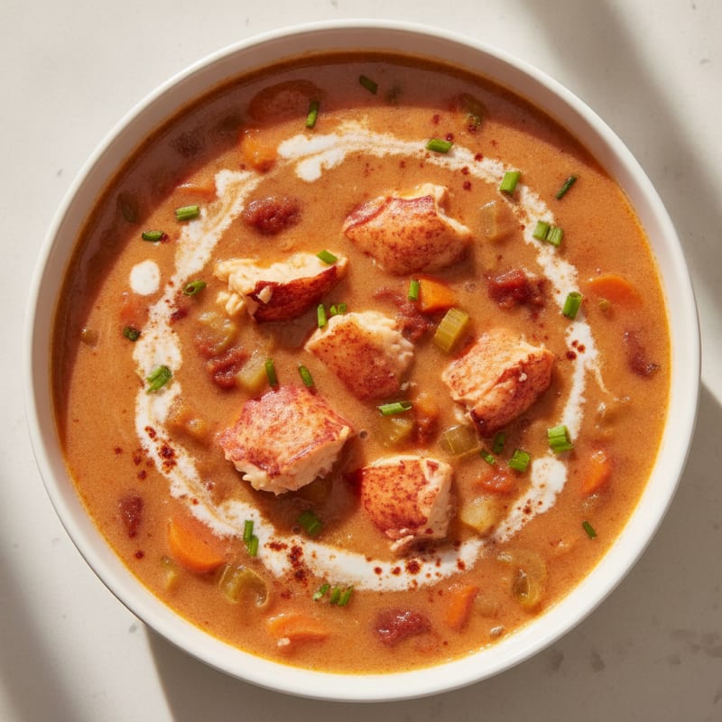 Rich Lobster Bisque with Sherry