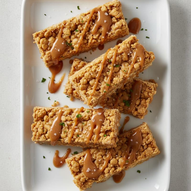 Peanut Butter Maple Crisp Bars