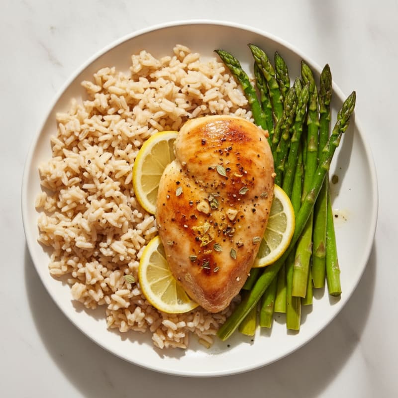 Lemon Herb Roasted Chicken with Rice