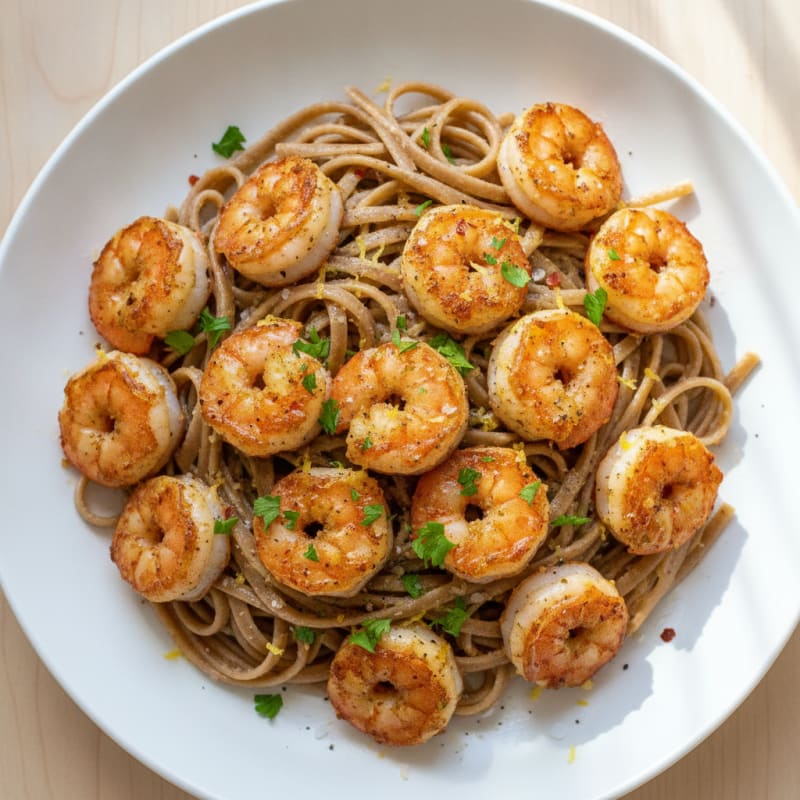 Garlic Butter Shrimp Scampi with Linguine