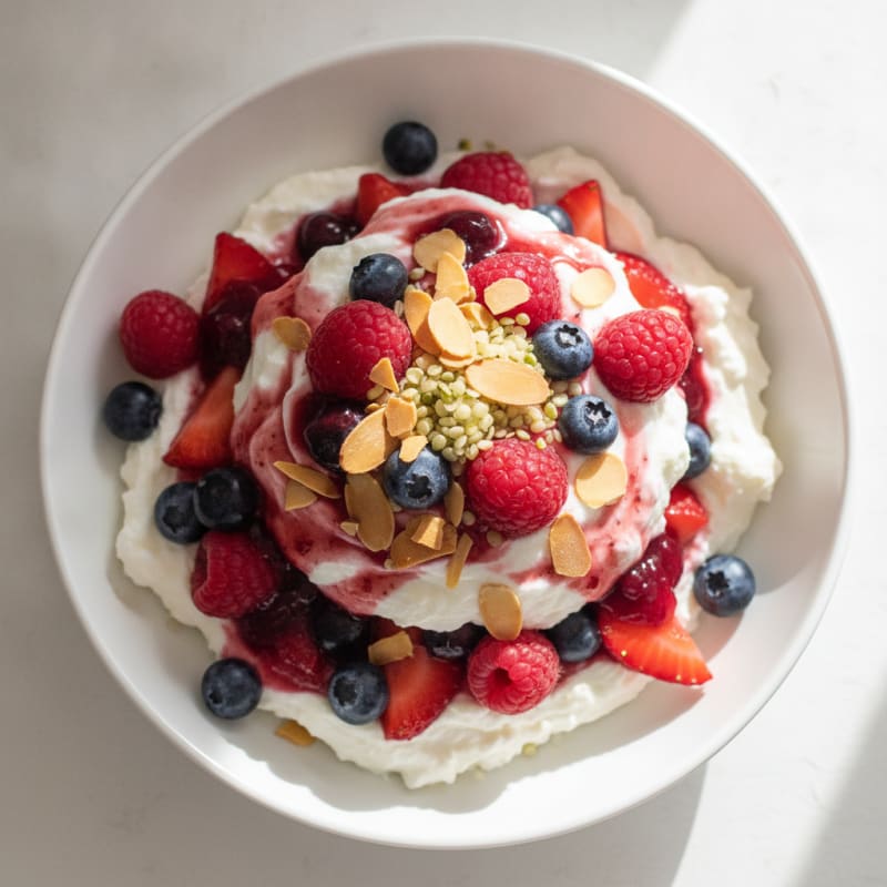 Creamy Greek Yogurt and Mixed Berry Protein Parfait
