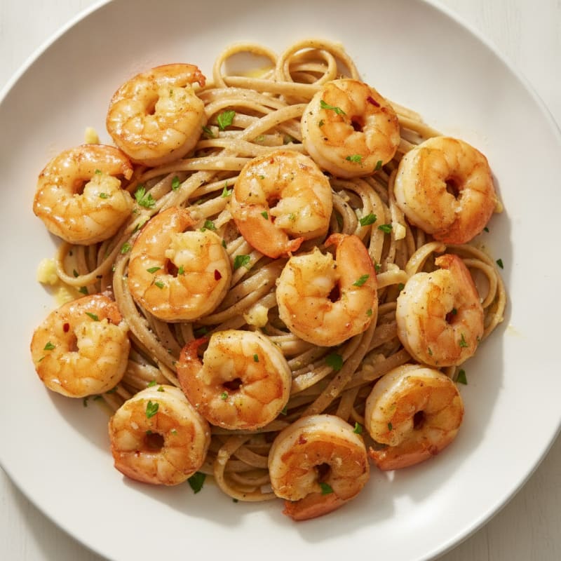 Garlic Butter Shrimp Scampi with Linguine