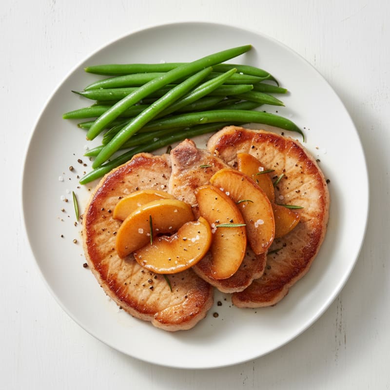 Pan-Seared Pork Chops with Apples