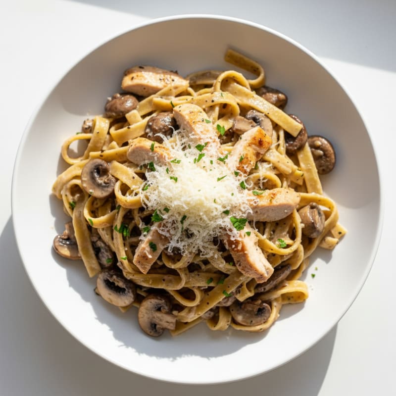 Truffle Mushroom Tagliatelle with Parmesan