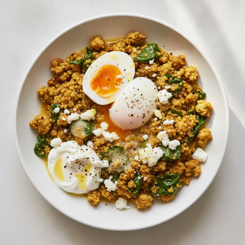 Different Savory Turmeric Breakfast Bowl