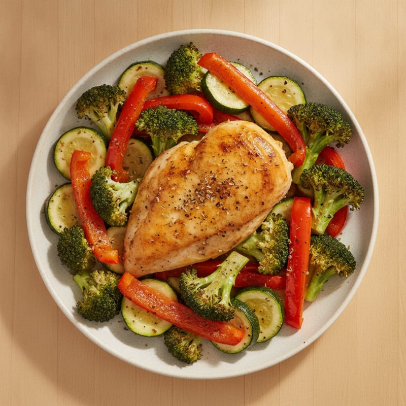 Lemon Herb Roasted Chicken and Veggies