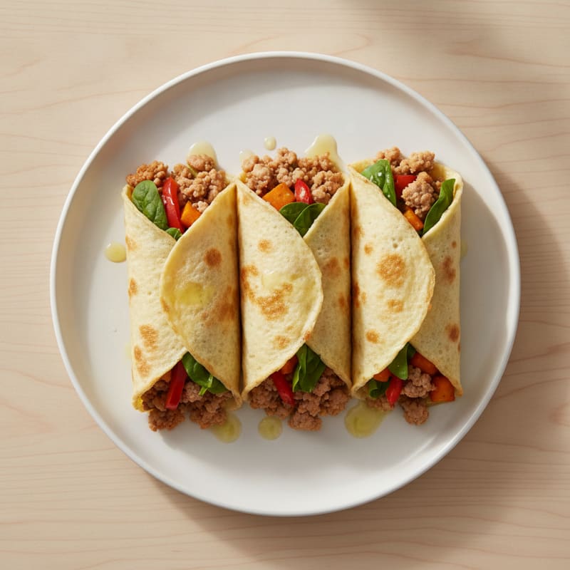Baked Egg White Wraps with Lean Meat