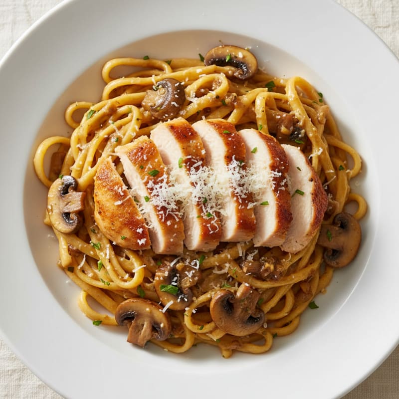 Truffle Mushroom Tagliatelle with Parmesan